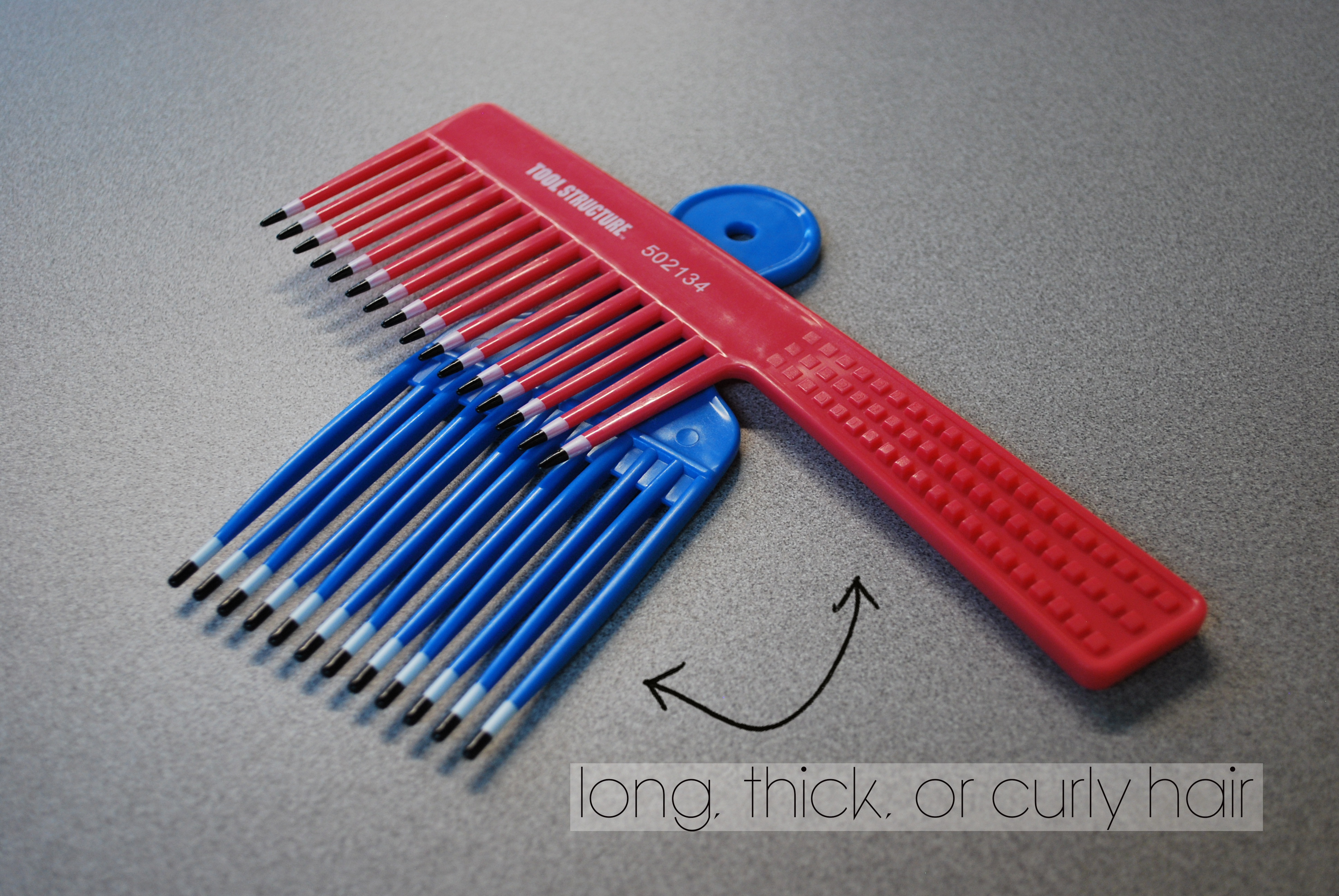 Combs for long, thick, or curly hair