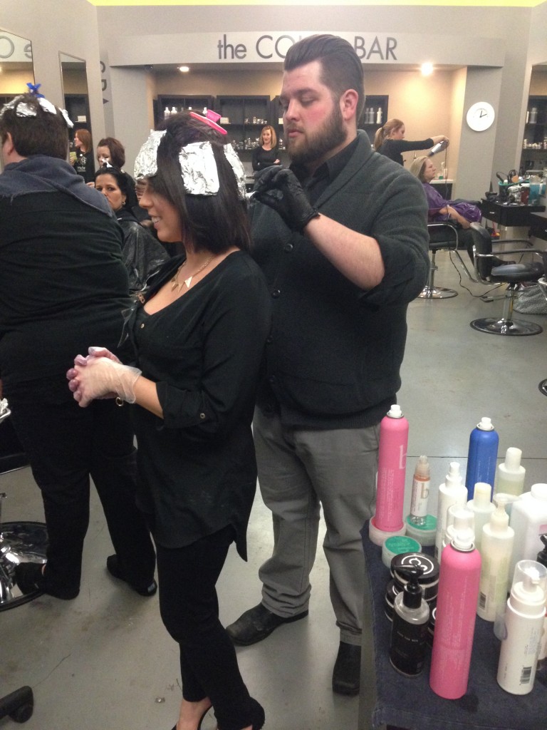 Davines Educator Josh Howard with Amber's Beauty School students